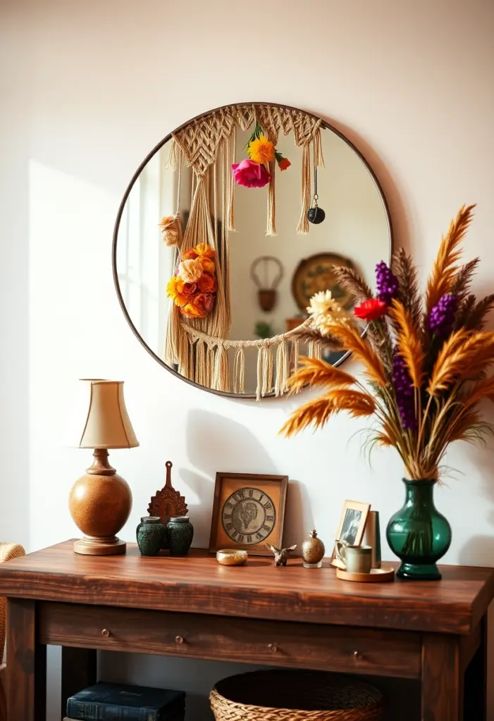 ideas para decorar un espejo sin marco 1