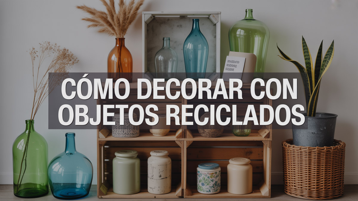 Cómo decorar con objetos reciclados sin que parezca improvisado