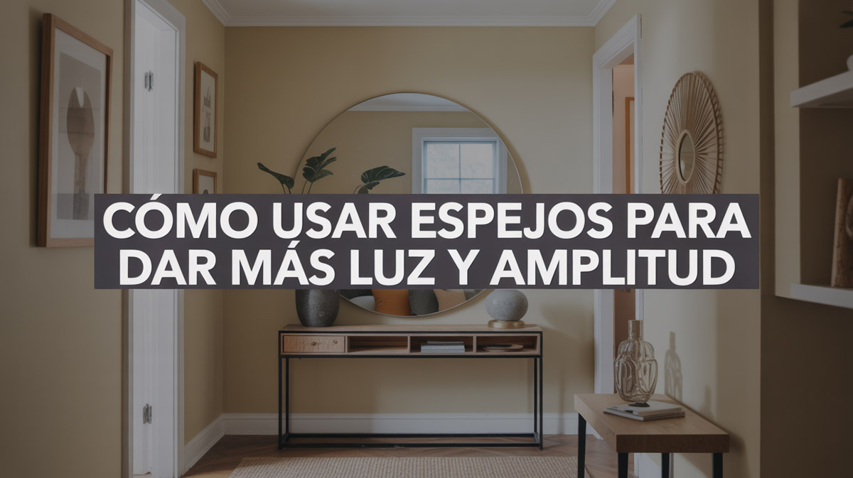 Cómo usar espejos para dar más luz y amplitud